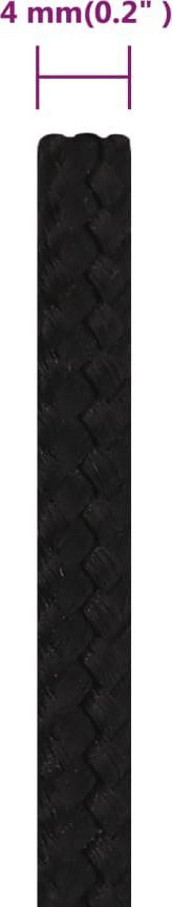 vidaXL vidaXL Linka robocza, czarna, 4 mm, 500 m, poliester