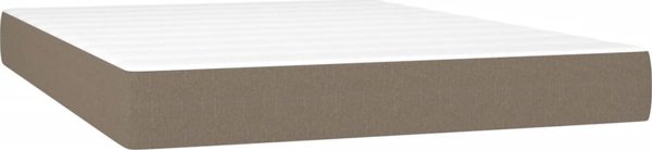 vidaXL Κοντινενταλ κρεβατι με στρωμα, ταουπε, 140x200 cm, υφασμα