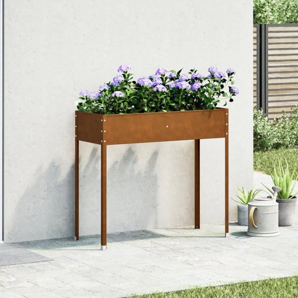 vidaXL vidaXL Donica ogrodowa, 100,5x40,5x90 cm, stal kortenowska