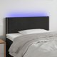 vidaXL Κεφαλάρι κρεβατιού με LED, μαύρο, 90x5x78/88 εκ., βελούδο