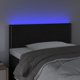 vidaXL Κεφαλάρι κρεβατιού με LED, μαύρο, 90x5x78/88 εκ., βελούδο