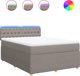 vidaXL Logko kontynentalne z materacem taupe tkanina 140x200 cm