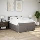 vidaXL Logko kontynentalne z materacem taupe tkanina 140x200 cm