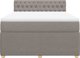 vidaXL Logko kontynentalne z materacem taupe tkanina 140x200 cm