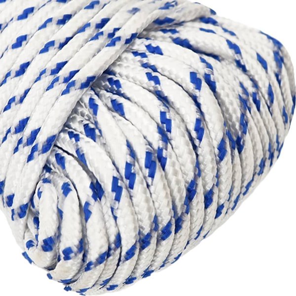 vidaXL Ναυτική γραμμή, λευκή, 5 mm, 25 m, πολυπροπυλένιο