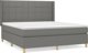 vidaXL Κρεβάτι κοντινεντάλ 160x200 cm υφασμάτινο σκούρο γκρι