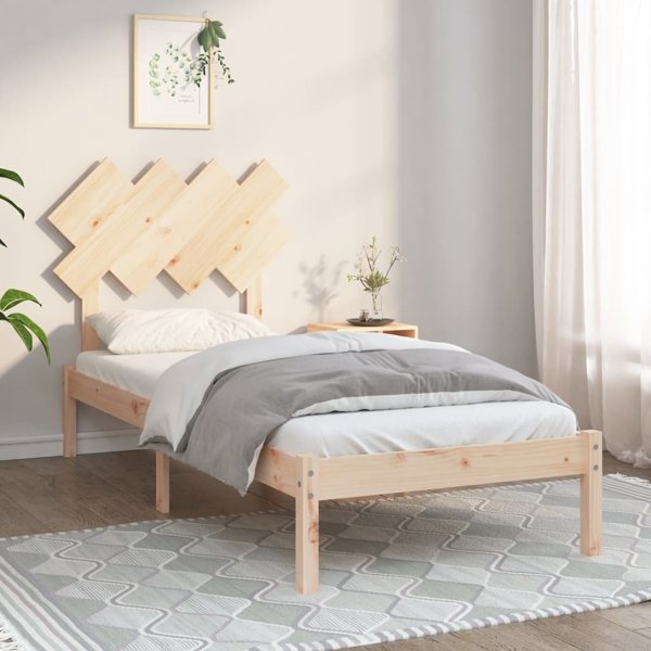 vidaXL Πλαίσιο Κρεβατιού 90x200 cm από Συμπαγές Ξύλο