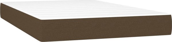vidaXL Κρεβάτι Continental με στρώμα, καφέ, 120x200 cm, ύφασμα