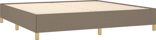 vidaXL Κορνίζα κρεβατιού, χρώμα ταουπ, 200x200 cm, επενδυμένη με ύφασμα