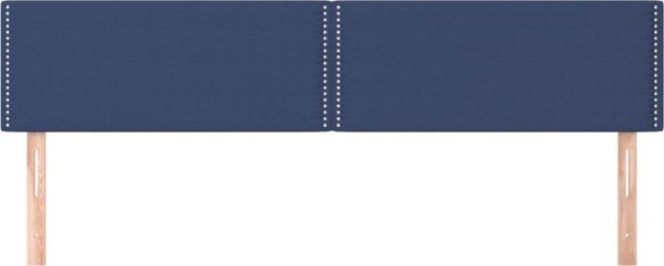 vidaXL Σετ 2 κεφαλαριών κρεβατιού, μπλε, 90x5x78/88 cm, ύφασμα