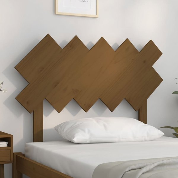 vidaXL Κεφαλάρι κρεβατιού, μελί καφέ, 104x3x80,5 cm, συμπαγές ξύλο πεύκου