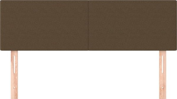 vidaXL Σετ 2 κεφαλάρια κρεβατιού, σκούρο καφέ, 72x5x78/88 εκ, ύφασμα, Lumarko!