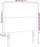 vidaXL Κεφαλάρι κρεβατιού με LED, σκούρο πράσινο, 80x5x118/128 εκ., βελούδο