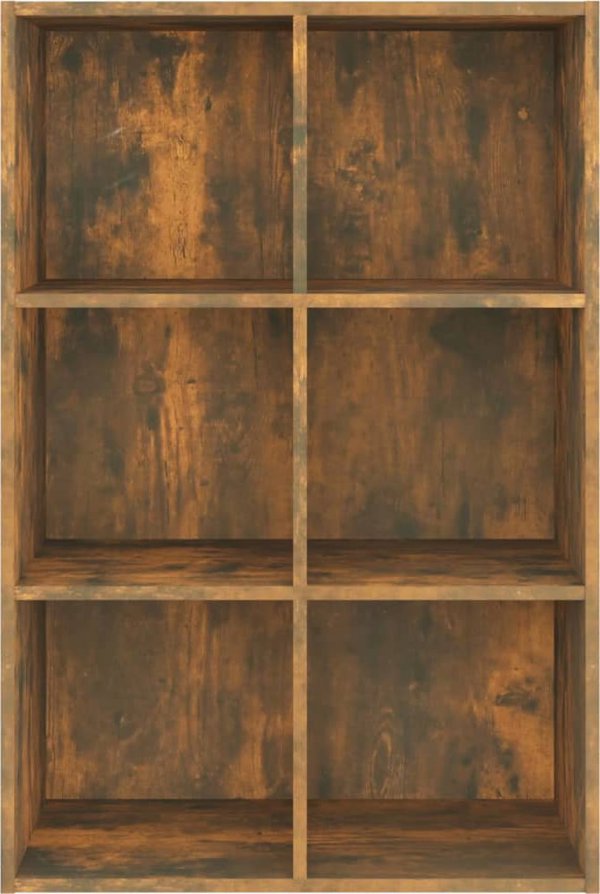 Ραφιέρα βιβλίων vidaXL, καπνιστή βαλανιδιά, 66x30x98 cm