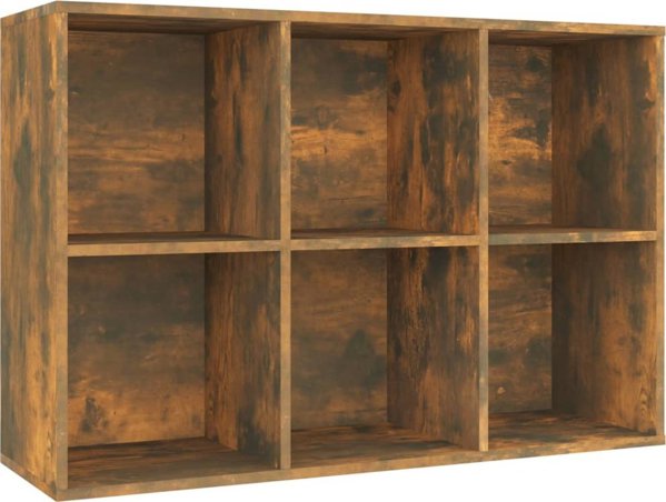 Ραφιέρα βιβλίων vidaXL, καπνιστή βαλανιδιά, 66x30x98 cm