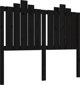 vidaXL Κεφαλάρι κρεβατιού, μαύρο, 126x4x110 cm, μασίφ πεύκο
