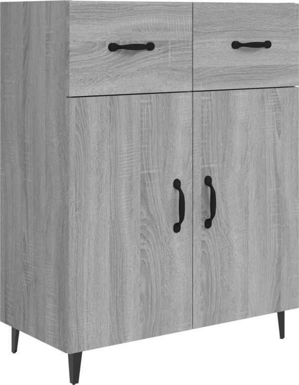 vidaXL Ντουλάπι, γκρι δρυς Sonoma, 69,5x34x90 εκ, υλικό ξύλου