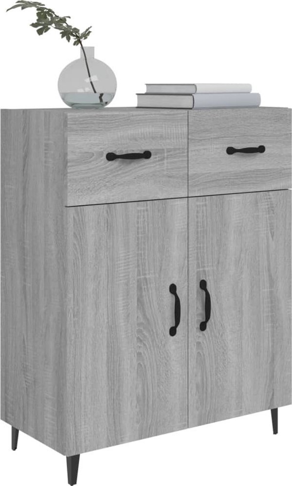 vidaXL Ντουλάπι, γκρι δρυς Sonoma, 69,5x34x90 εκ, υλικό ξύλου