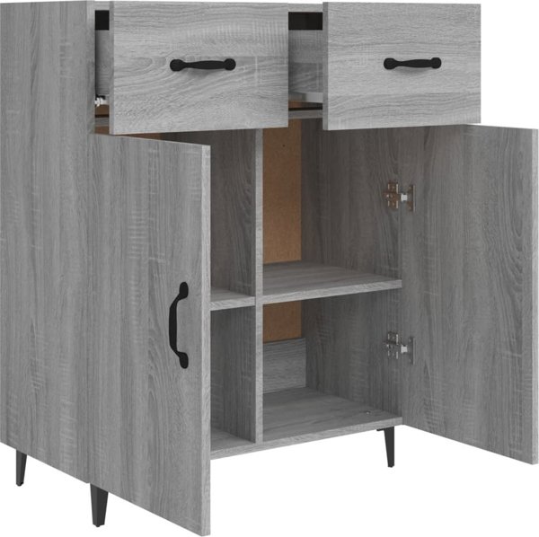 vidaXL Ντουλάπι, γκρι δρυς Sonoma, 69,5x34x90 εκ, υλικό ξύλου