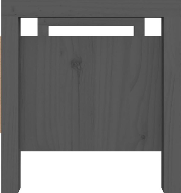 vidaXL Παγκάκι εισόδου, γκρι, 80x40x43 cm, μασίφ πεύκο