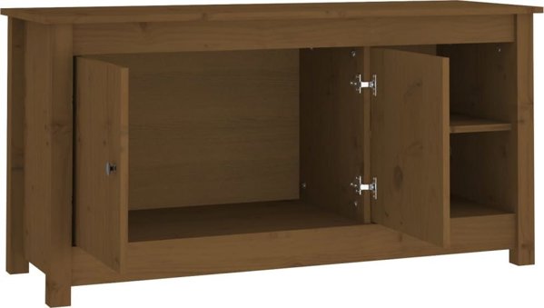 vidaXL Έπιπλο τηλεόρασης μελί καφέ 103x36,5x52 cm από μασίφ πεύκο