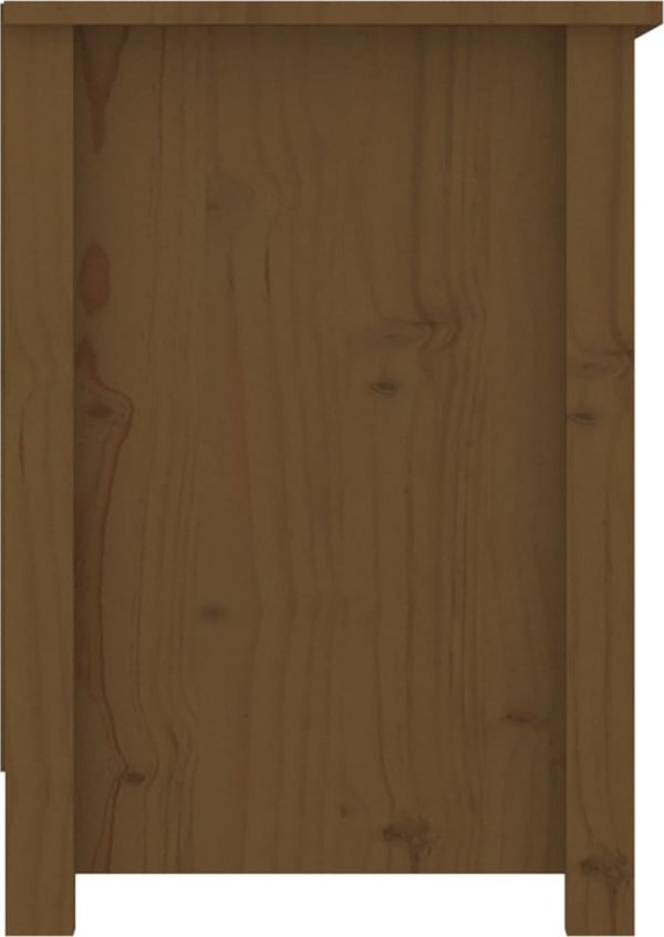 vidaXL Έπιπλο τηλεόρασης μελί καφέ 103x36,5x52 cm από μασίφ πεύκο