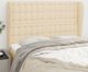 vidaXL Επικαθήμενο προσκέφαλο, κρεμ, 147x23x118/128 εκ, ύφασμα