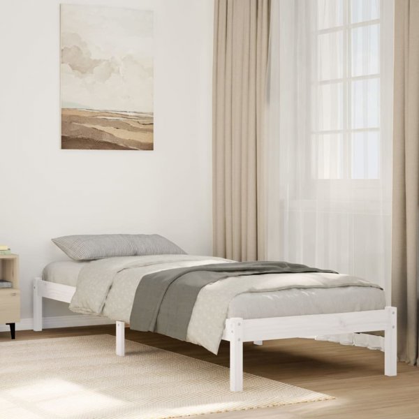 vidaXL Dlugie lozko bez materaca, 80x220 cm, lite drewno sosnowe