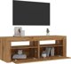 vidaXL Έπιπλο Τηλεόρασης με Φωτισμό LED, Δρυς Artisan, 120x35x40 cm
