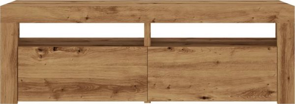 vidaXL Έπιπλο Τηλεόρασης με Φωτισμό LED, Δρυς Artisan, 120x35x40 cm