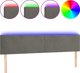 vidaXL Zaglowek do lozka me to LED, ciemnoszary, 160x5x78/88 cm, aksamit