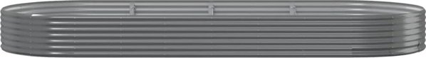 vidaXL vidaXL Donica ogrodowa, malowana proszkowo stal, 373x140x36 cm, szara
