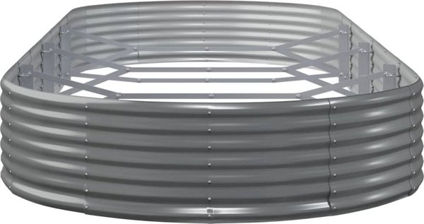 vidaXL vidaXL Donica ogrodowa, malowana proszkowo stal, 373x140x36 cm, szara