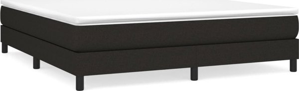 vidaXL Κρεβάτι continental, μαύρο, επενδεδυμένο με ύφασμα, 180x200 cm
