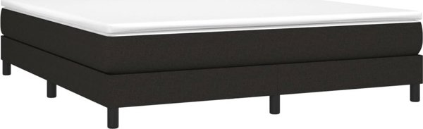 vidaXL Κρεβάτι continental, μαύρο, επενδεδυμένο με ύφασμα, 180x200 cm