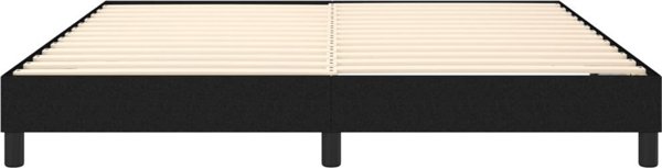 vidaXL Κρεβάτι continental, μαύρο, επενδεδυμένο με ύφασμα, 180x200 cm