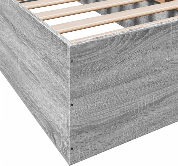 vidaXL Πλαίσιο κρεβατιού 90x200 εκ. γκρι δρυς Sonoma
