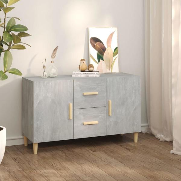 vidaXL Συρταριέρα, απόχρωση σκυροδέματος, 100x36x60 εκ, υλικό ξύλου