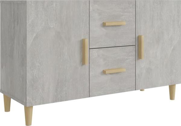 vidaXL Συρταριέρα, απόχρωση σκυροδέματος, 100x36x60 εκ, υλικό ξύλου