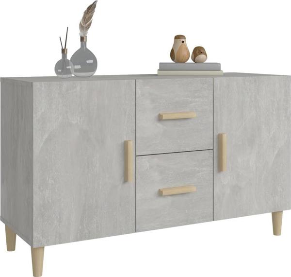 vidaXL Συρταριέρα, απόχρωση σκυροδέματος, 100x36x60 εκ, υλικό ξύλου
