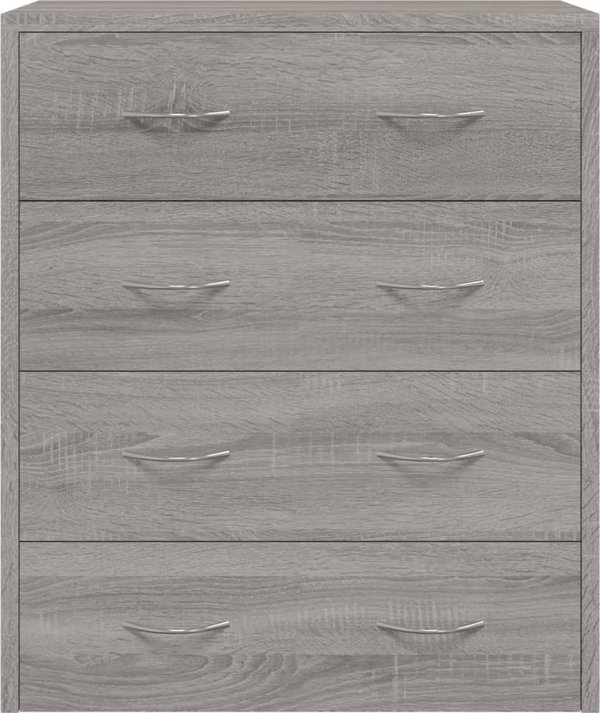 vidaXL Komoda z 4 szufladami 60x30,5x71 cm szary dab sonoma