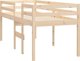 vidaXL Wysokie lozko, 75x190 cm, lite drewno sosnowe