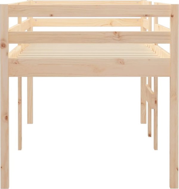 vidaXL Wysokie lozko, 75x190 cm, lite drewno sosnowe