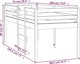 vidaXL Wysokie lozko, 75x190 cm, lite drewno sosnowe