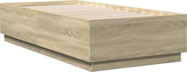 vidaXL Σκελετός κρεβατιού, δρυς σονόμα, 75x190 εκ., υλικό από ξύλο