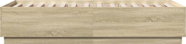 vidaXL Σκελετός κρεβατιού, δρυς σονόμα, 75x190 εκ., υλικό από ξύλο