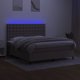 vidaXL Κρεβάτι Continental με Στρώμα, Taupe, 160x200 cm, Υφασμάτινο