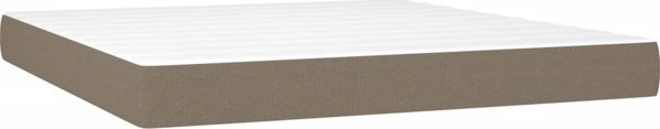 vidaXL Κρεβάτι Continental με Στρώμα, Taupe, 160x200 cm, Υφασμάτινο