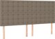 vidaXL Κρεβάτι Continental με Στρώμα, Taupe, 160x200 cm, Υφασμάτινο