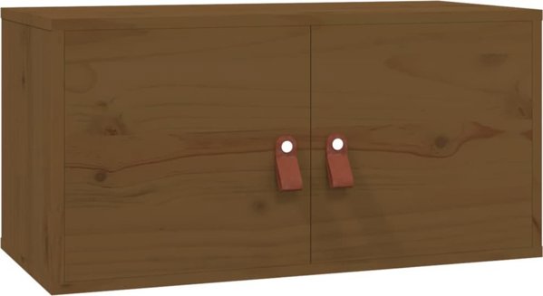 vidaXL Επιτοίχιο ντουλάπι, μουντό καφέ, 60x30x30 εκ., μασίφ ξύλο πεύκου